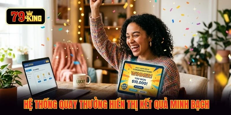 Hệ thống quay thưởng hiển thị kết quả minh bạch