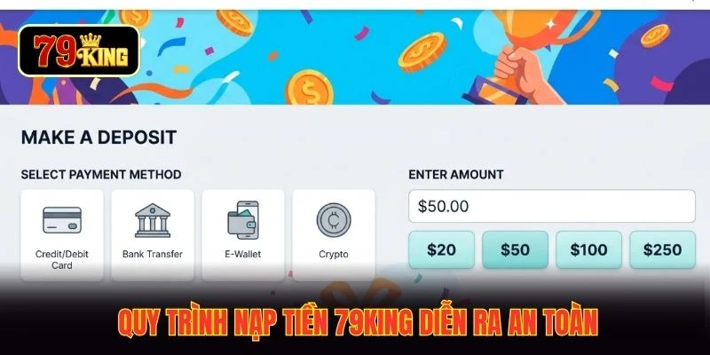Quy trình nạp tiền 79KING diễn ra an toàn